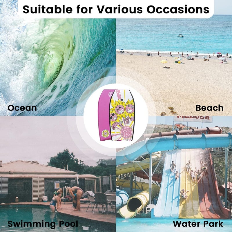 iBoard Bodyboard with Wrist Leash Lightweight Body Board for Adults with EPS Core 33/37/41 Inch Choose Color - Image 5